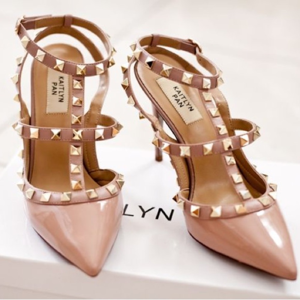Kaitlyn Women's Pink Studded Heels
